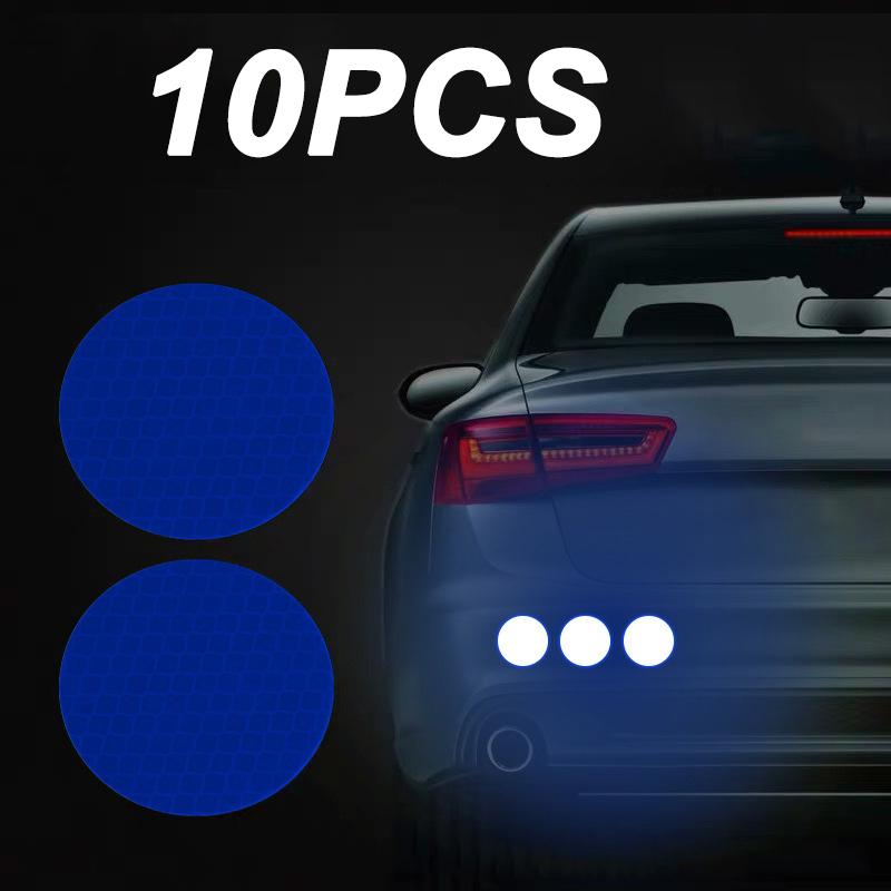 10 шт. Светоотражающая наклейка для автомобиля и мотоцикла Светоотражающая предупреждающая лента против столкновений для украшения багажника автомобиля