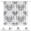 Black White Koala Geometric Shower Curtain Home Decor Bathroom Accessory for Kids Room Extra Long 72x84 inches Waterproof Fabric