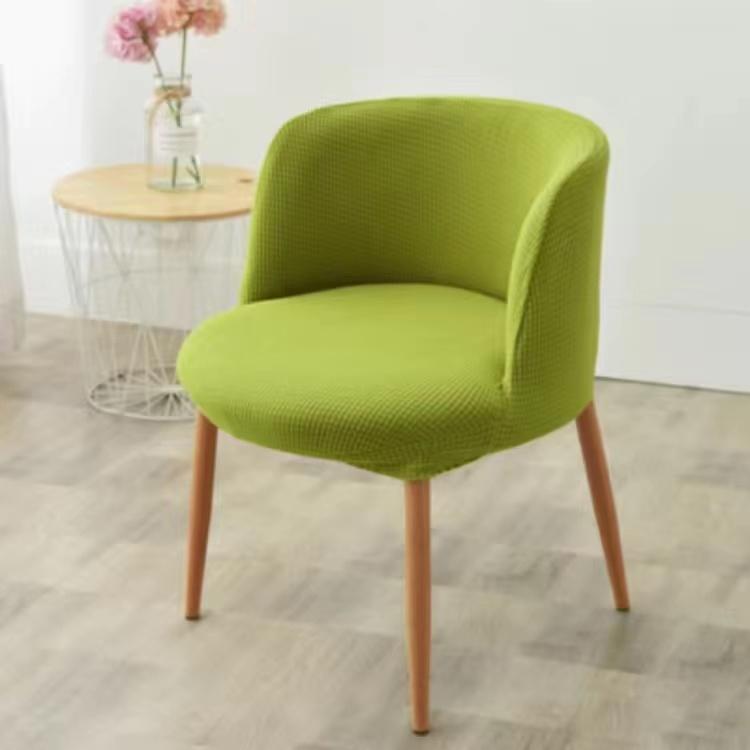 Флисовый чехол на стул, эластичный съемный, моющийся, с круглым дном, изогнутое заднее сиденье, подходит для отеля, домашнего номера, офиса, обеденного стула, чехол