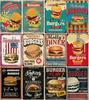 Burger Hot Dog Beefier Menu Poster Vintage Metal Tin Sign Wall Decor For Kitchen Restaurant Art Plate Painting Tin Plate Plaques