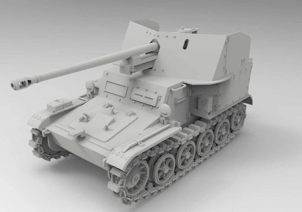 Das Werk Scale German 5cm PaK 38 Tank Destroyer Plastic Model Kit USCDW35017 1/35 Pz.Sfl.1a VK3.02