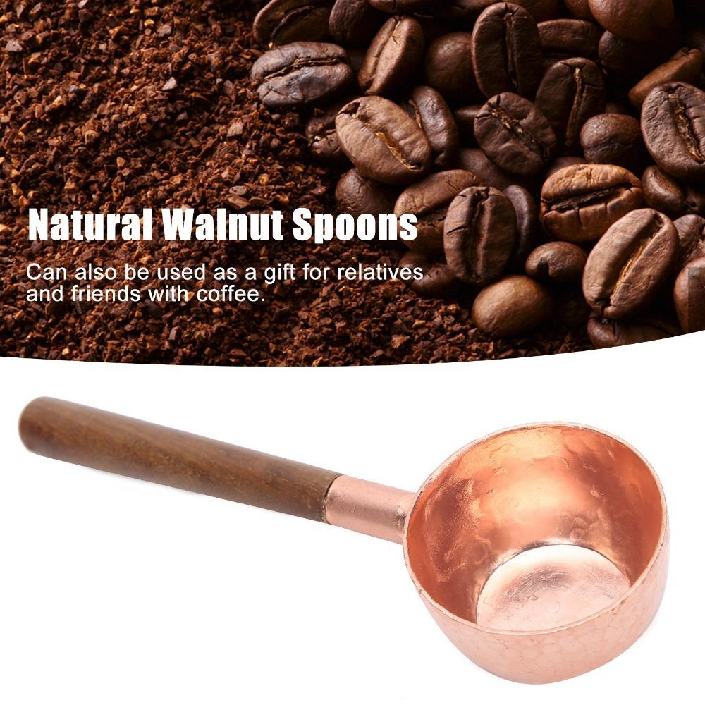 Black Walnut Handle Long Handle Measuring Spoons 10g Capacity Wood Measuring Spoons Kitchen Use