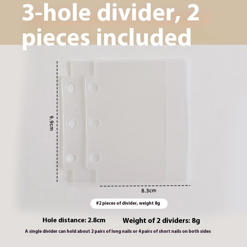Сделай сам Наклейки для ногтей Книга для хранения накладных ногтей с двойной пряжкой 3 отверстия Зажим для карточек Дисплейная доска Простой альбом для ухода за ногтями