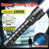 2*28650 Battery 10000mAh High Power LED Flashlights Type-C Rechargeable LED Torch  5000M Ultra Powerful Flashlight Outdoor Tactical Lantern