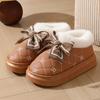Plush Shoes Autumn and Winter Platform Bag Heel Cotton Shoes Pregnant Women Plush Warm Indoor Home Cotton Slippers