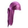 Pre-Tied Silk Durag Elastic Turban Hijab Fashion Head Wrap  Men Women
