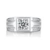 Bague Ringen Серебро S925 с инкрустацией муассанитом 1 карат, модное мужское кольцо с регулируемым размером