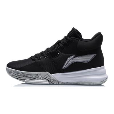 Li Ning Удобная амортизация Нескользящие Износостойкие Легкие Средневысокие Баскетбольные кроссовки Мужские Черные ABPQ039-7