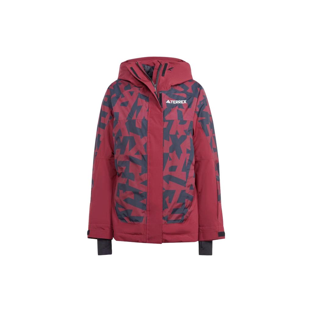 Adidas Terrex Xperior 2L Insulated Rain.Rdy Graphic Jacket Women Jacket Shadow-Red IB1070