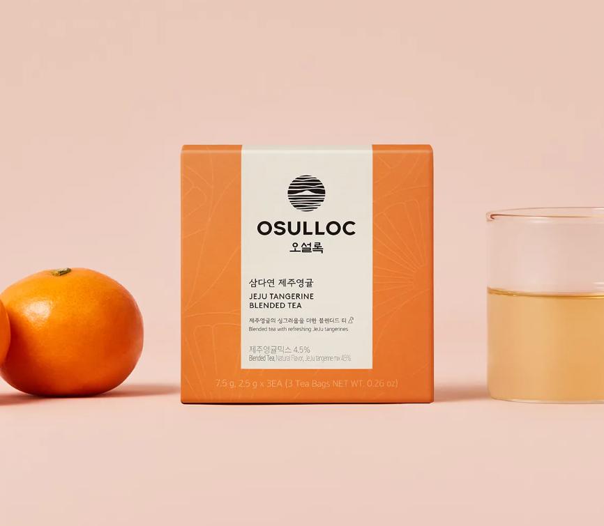 Osulloc Samdayeon Jeju Young Citrus Tea – 3 Bags, Refreshing Korean Citrus Blend