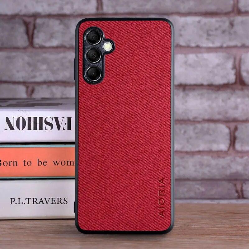 Чехол для Samsung Galaxy M14 5G, чехол, роскошный текстильный кожаный чехол, мягкий жесткий чехол для телефона, чехол для samsung galaxy m14, чехол