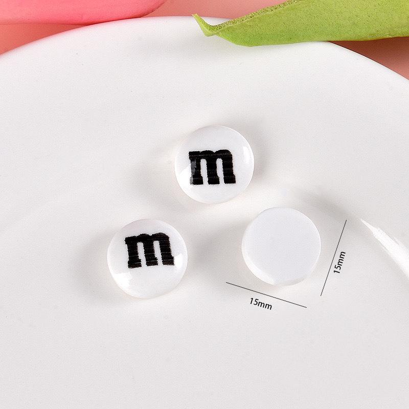 Мультяшный M&M's Макарон Шоколад Эпоксидная смола Ювелирные изделия Чехол для телефона и подставка Патч