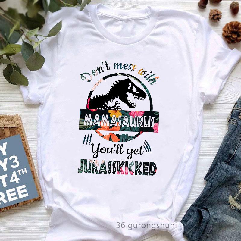 Watercolor Leopard Mamasaurus Graphic Print WomenS Tshirts Funny Jurassic Dinosaur TShirt FeUnisex MotherS Day Gift T Shirt