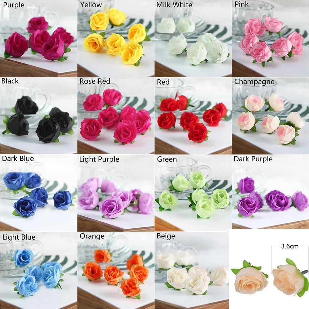 20/50pcs DIY Craft Beautiful Floral Wedding Decoration Artificial Rose Flower Heads Fake Bouquet