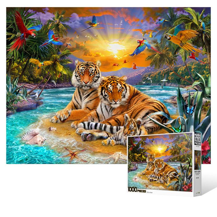 Пазл из 1000 деталей / Red Tiger Forest, популярная корейская головоломка