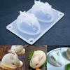 3D Baking Candy Chocolate Bunny Mold Mousse Dessert Jelly High Flexible Silicone Ice Cream Mould