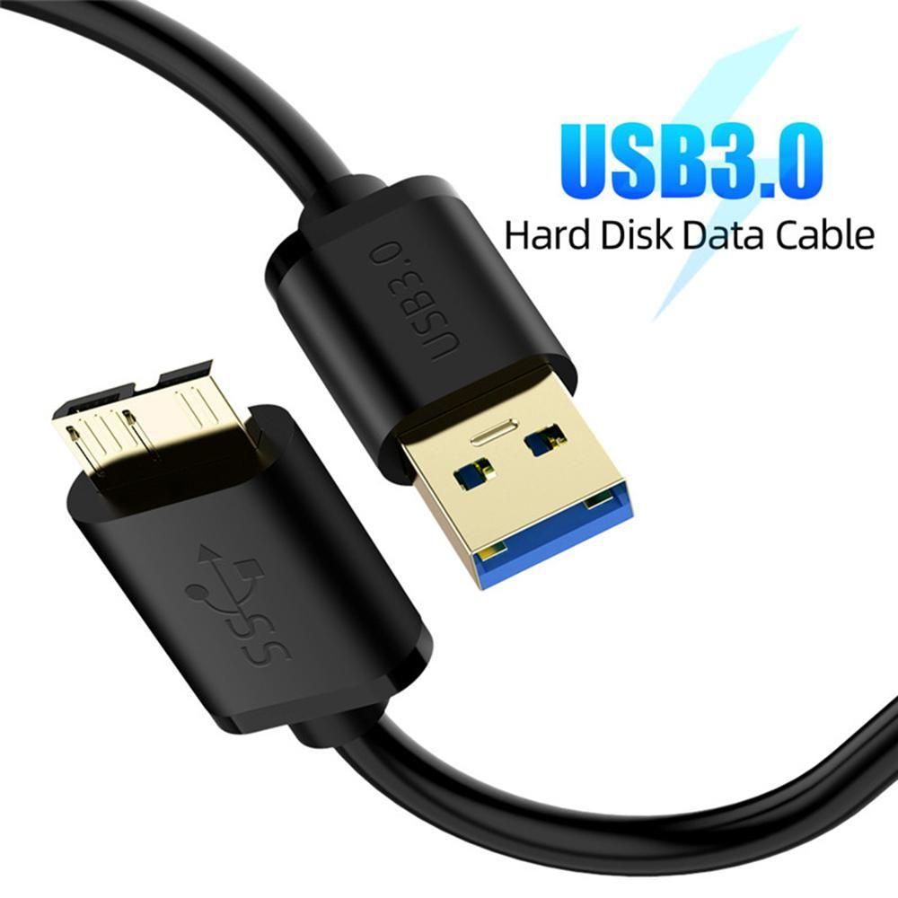 0.5m/1m External Hard Drive Super Speed USB 3.0 Type-A to Micro B Cord Data Cable HDD
