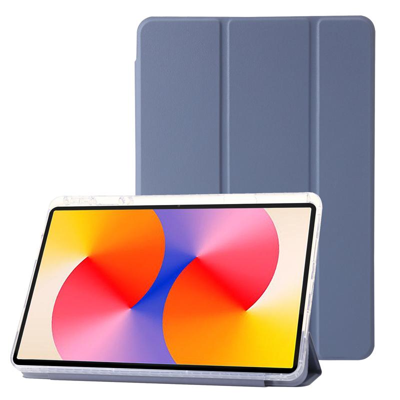 Роскошный прозрачный кожаный чехол-книжка для планшета Huawei MatePad SE 11 2024, чехол с держателем для ручек, откидная подставка, прозрачная задняя крышка, противоударный защитный чехол