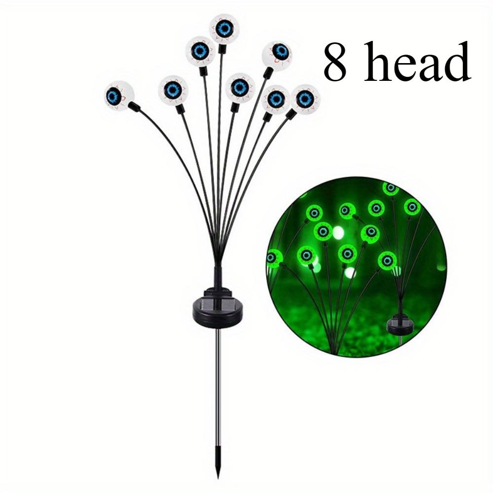 Ужасающий глазное яблоко Солнечный садовый светильник Хэллоуин Украшение Уличные качающиеся светлячки, Призрачные огни Солнечные для газона, террасы, украшения для вечеринки