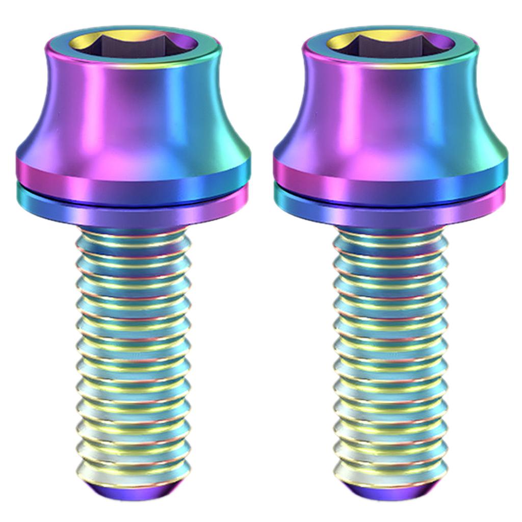 2 шт. M5x12 мм болты для крепления флягодержателя для воды, титановые сплавы, болты для крепления флягодержателя для велосипеда, винты с шестигранной головкой под торцевой ключ