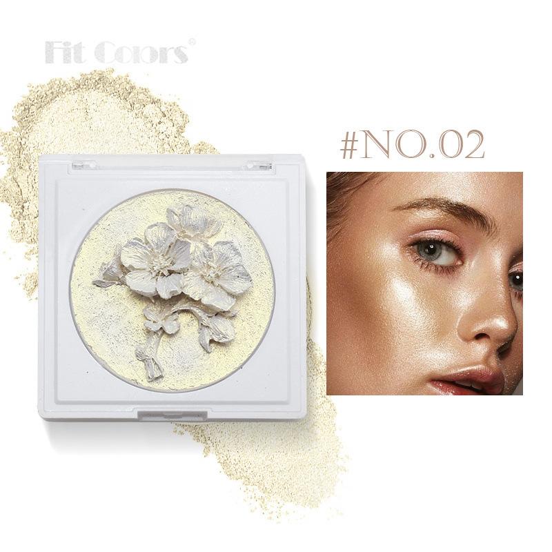 Подходящие цвета 3D Carving Plum Blossom High Disc Подтяжка тела Лицо Лицо Блестящая трехмерная восстанавливающая пудра