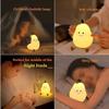 Night Lights for Kids Pear Shaped Cute Silicone Nightlight 7 Colors Dimmable Lamp USB Charging for Bedroom Bedside Room