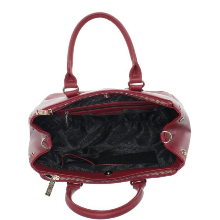 Sac à main - Christian Lacroix - Rouge - Toile enduite - Brillant - Taille M