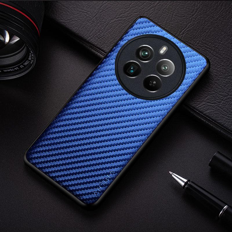 Ударопрочный тонкий чехол из углеродного волокна для Realme 12 Pro Plus 5G, нескользящий, защищающий весь корпус телефона