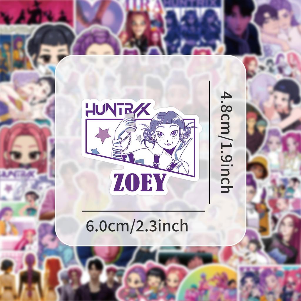 50 New Cross-border Kpop Demon Hunters Stickers for Personalized Graffiti Decoration of Mobile Phone Water Cups and Waterproof Stickers