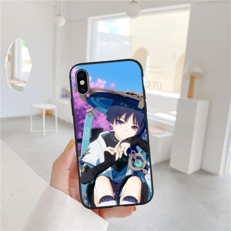LO48 Genshin Impact Фурина Этер Мягкий силиконовый чехол для телефона для iPhone 16 15 14 13 12 Pro Max Plus Mini