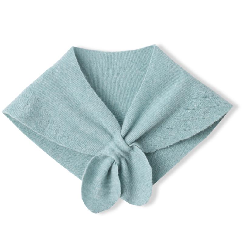 100%Wool Knitted Triangle Shawls Women Hollow Out Fashion Poncho Blouse Shoulder Fake Collar Cape Soft Warm Neck Scarves Girl