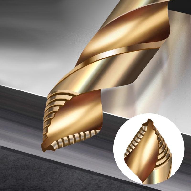 Сверло спиральное ступенчатое кобальтовое, сверло из быстрорежущей стали M35 с прямым хвостовиком (3-13mm) для металла, нержавеющей стали, железа