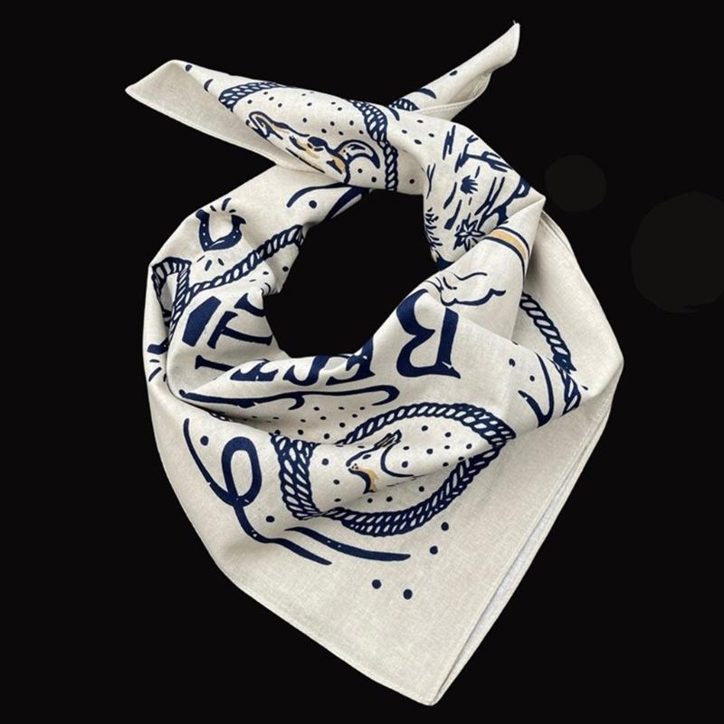 Хип-хоп банданы-обертки для волос, платки для головы с узором Дикого Запада, изысканные головные платки, головные платки, реквизит для фото