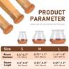 24 Pcs Chair Leg Floor Protectors for Hardwood Floors, Silicone Chair Caps Covers Furniture Pads Sliders w/ Wrapped Felt Bottom