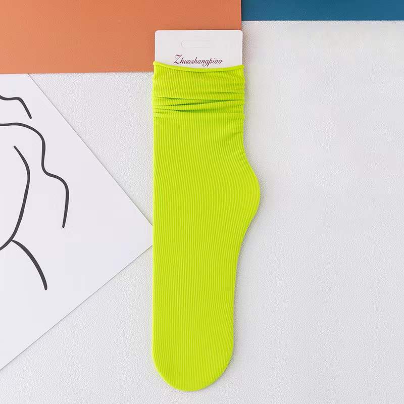 Женские носки из ледяного шелка, летние ультратонкие крутые носки, яркие, сладкие дышащие носки, Calcetines De Mujer Femmes Chaussettes
