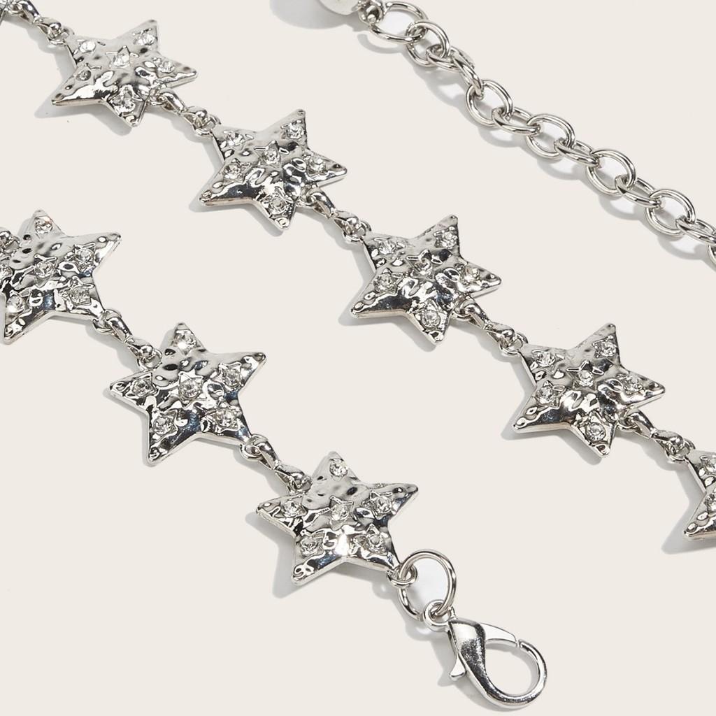 Metal Shiny Waist Chain With Star Pattern For Dresses And Skirts Summer Wear