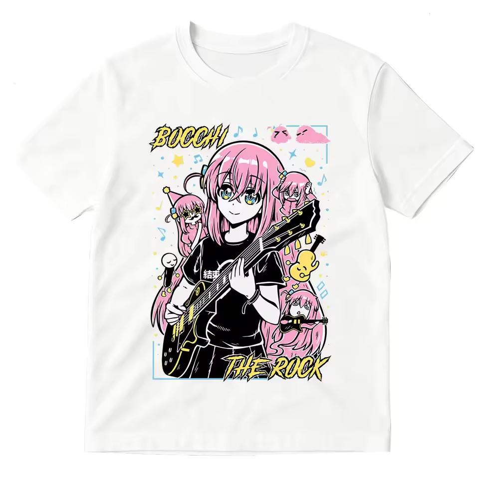 Unisex Harajuku Style Loose Streetwear T shirt, Gotoh Hitori Anime Bocchi The Rock Comfortable Women And Men T shirt