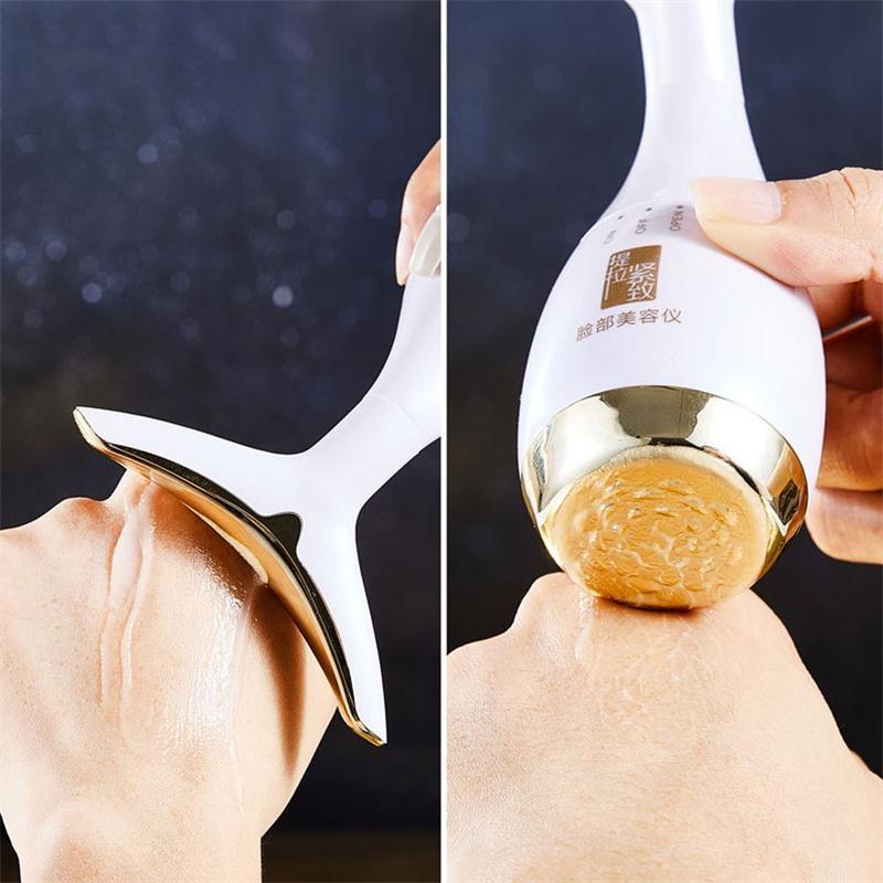 Массажер для лица, шеи, косметическое устройство, электрический V-образный интродьюсер, укрепляющий, омоложение, против морщин, тонкий двойной подбородок, уход за кожей, массаж лица