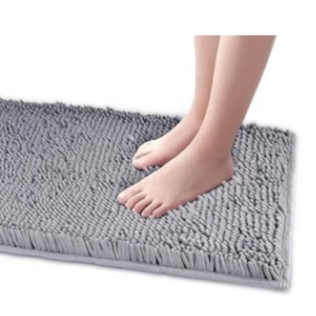 40X60CM Коврик для ванной комнаты, водопоглощающий, темно-серый, противоскользящий, ПВХ, утолщенный, коврик для двери для отеля