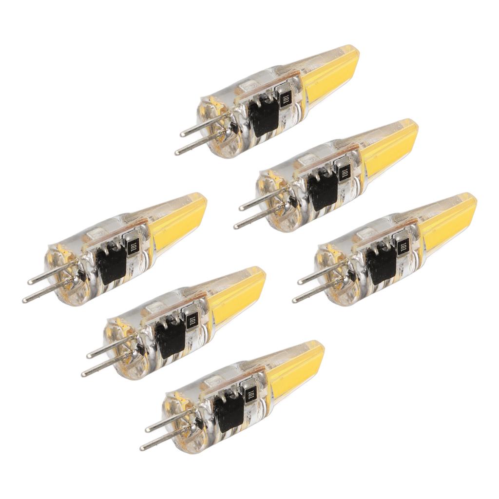6 Pcs 6W 500LM G4 Bulb LED COB Silica Gel Energy Saving Lamp Bulb for Ceiling Lamp Wall Lamp Table Lamp 220V