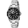 Invicta Pro Diver Quartz Watch, 37.5mm Case, Silver Stainless Steel Strap, Black Dial, Men's, 8932, Officially Imported