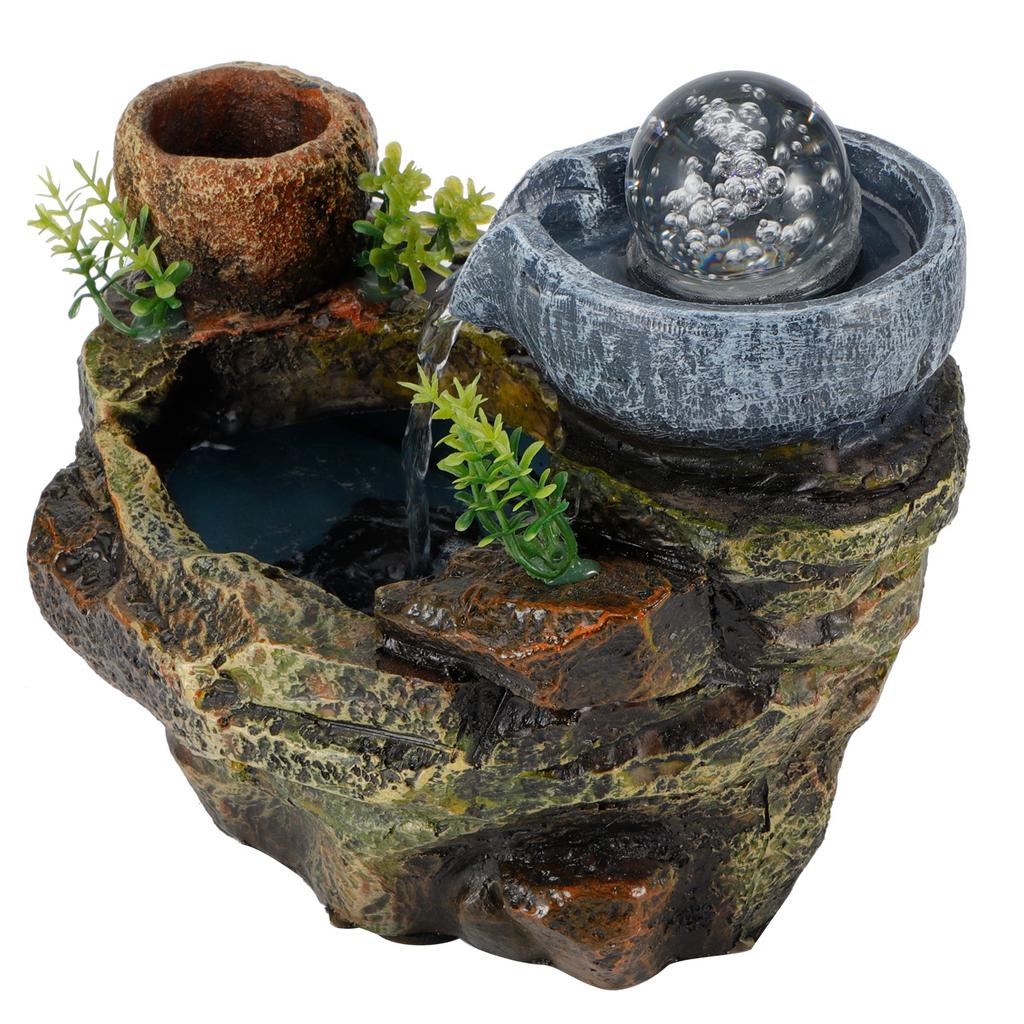 Светодиодный рокарий из смолы фонтан DIY растения микроландшафт горшечные суккуленты украшение дома