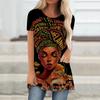 African Girls 3D Print T-Shirts Women's Casual Fashion Streetwear Oversized Short Sleeve T Shirt Female Woman Tees Tops Clothing