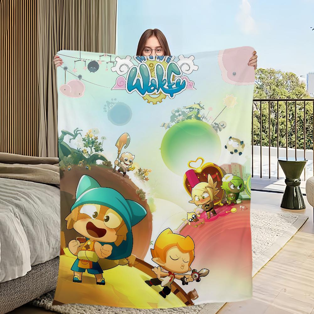 W-Wakfu Game Blanket Flannel warm comfort soft plush blanket For Picnic Beds Sofas Homes And Bedrooms