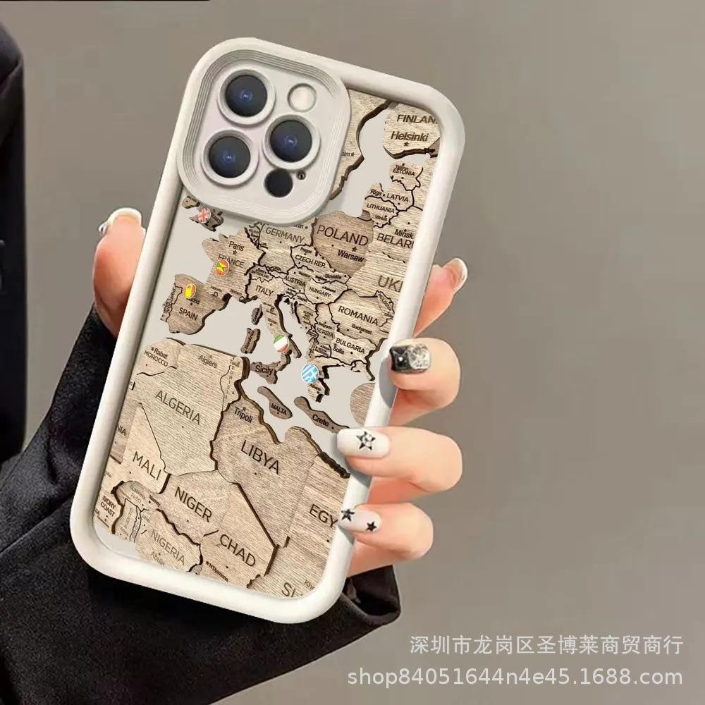 Aircraft map for Apple 15 mobile phone case iphone12promax set 14/13/11/XR emery 16