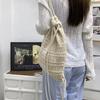 New Casual Knitted Hollow Backpack Large Capacity Solid Color Backpack Fashionable Girl Bucket Bag