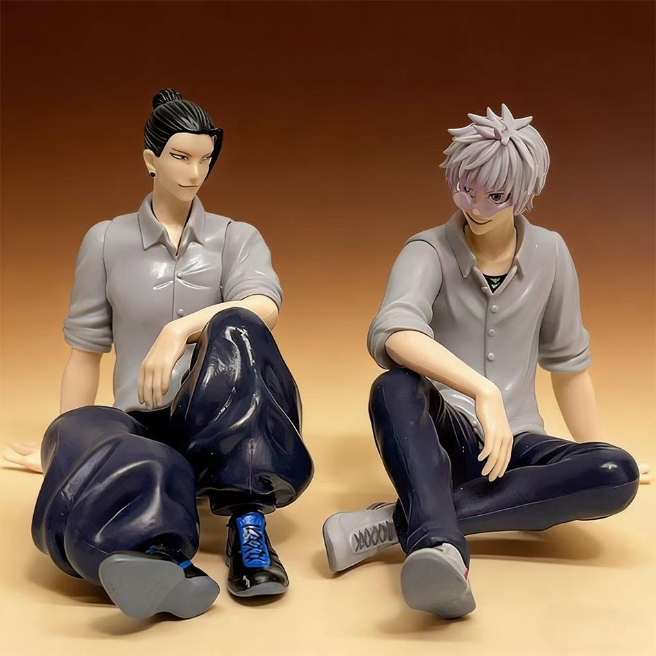 Новое Аниме Статуэтка Сатору Годжо Фигурка Магическая Битва Гэто Сугуру Сидячая Поза Фигурки Действия ПВХ Модель Тюремного Царства Кукла Игрушки