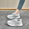 Popular Sports Shoes Platform-soled Versatile Thin Running Net Shoes Women's Spring 2025 New Mesh Breathable Dad Shoes