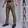 Мужские брюки-карго с несколькими карманами, прямые брюки для тренировок на открытом воздухе, средняя длина