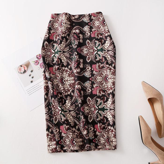 Женская юбка-карандаш с цифровым принтом, юбка-полудлина и облегающая юбка OL.